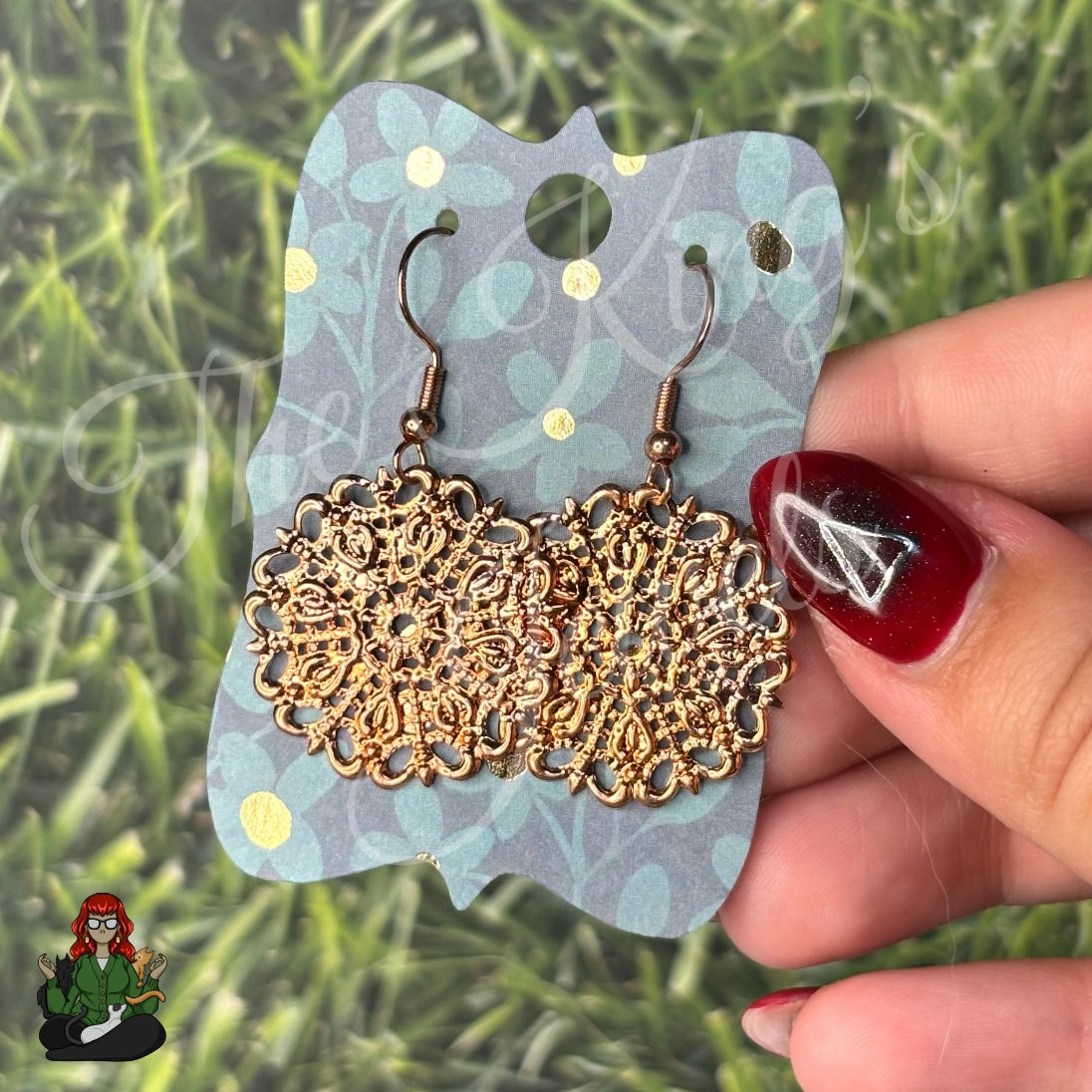 LeonaRae - Rose Gold Medallion Earrings!