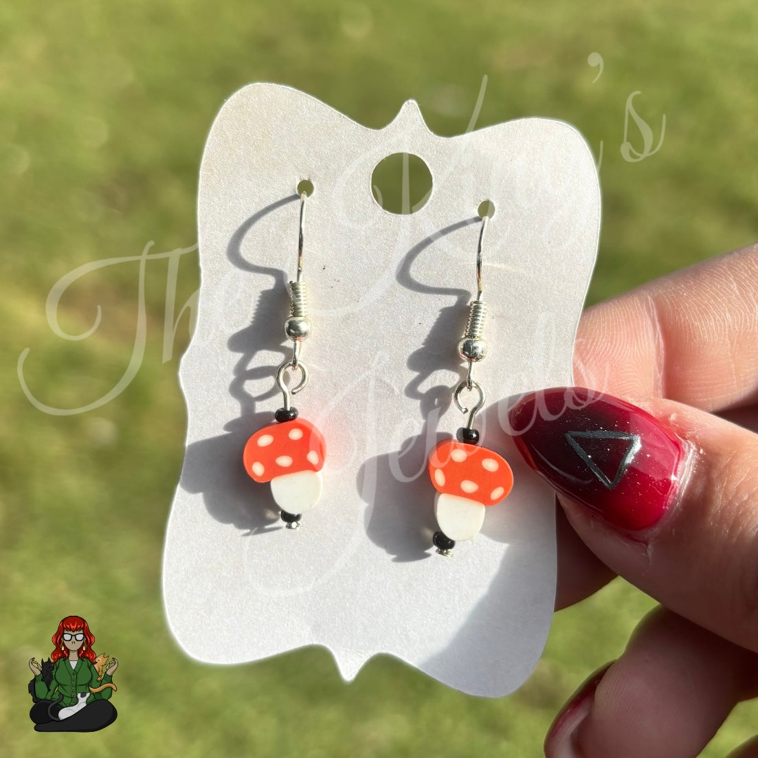 LeonaRae - Red Mushroom Earrings!