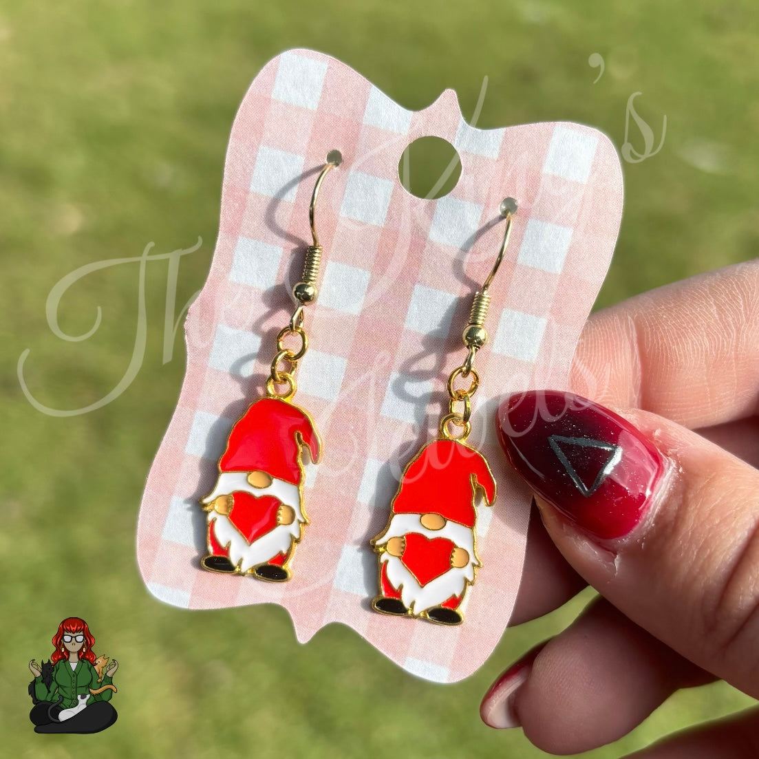 LeonaRae - Red Gnome Earrings!