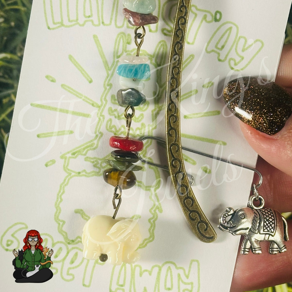 GwennaBelle - Elephant Chakra Crystal Bead Bookmark!