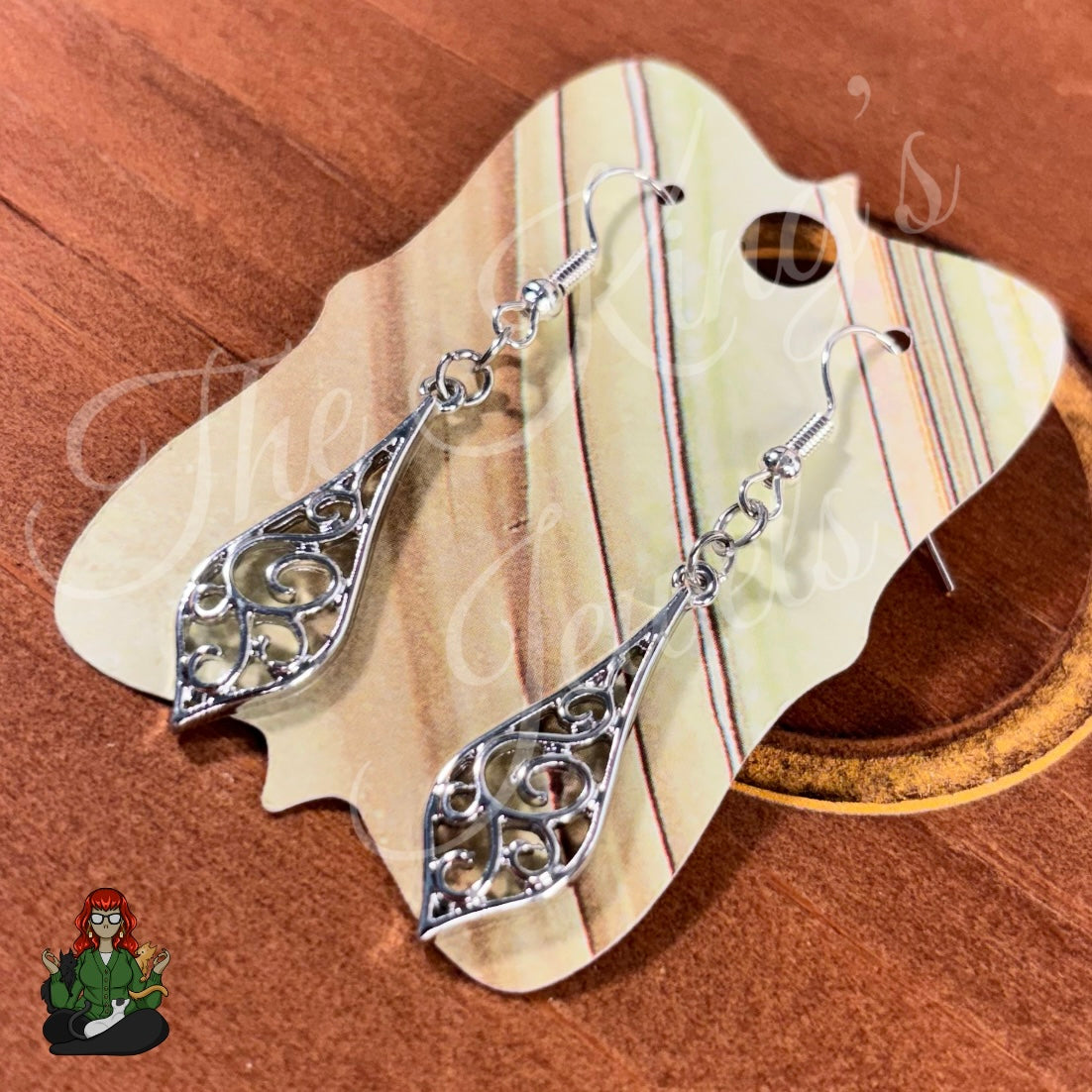 LeonaRae - Silver Filigree Teardrop Earrings!