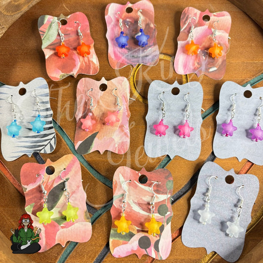 Melissa - Frosted Star Kids Earrings!
