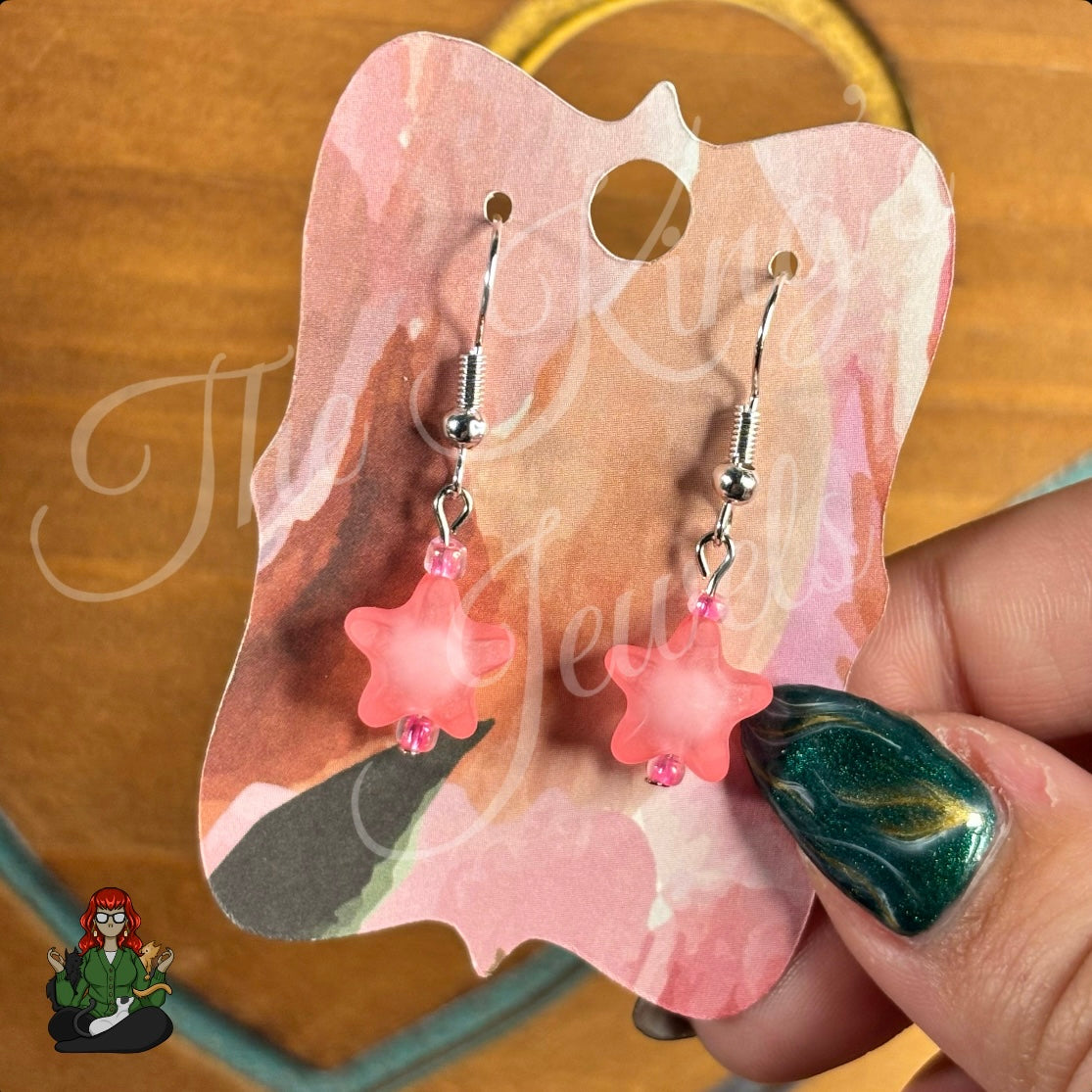 Melissa - Frosted Star Kids Earrings!