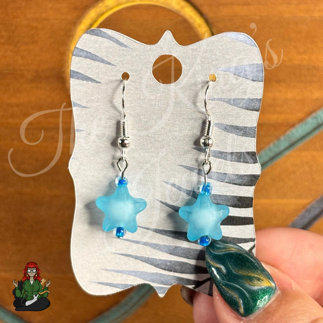 Melissa - Frosted Star Kids Earrings!