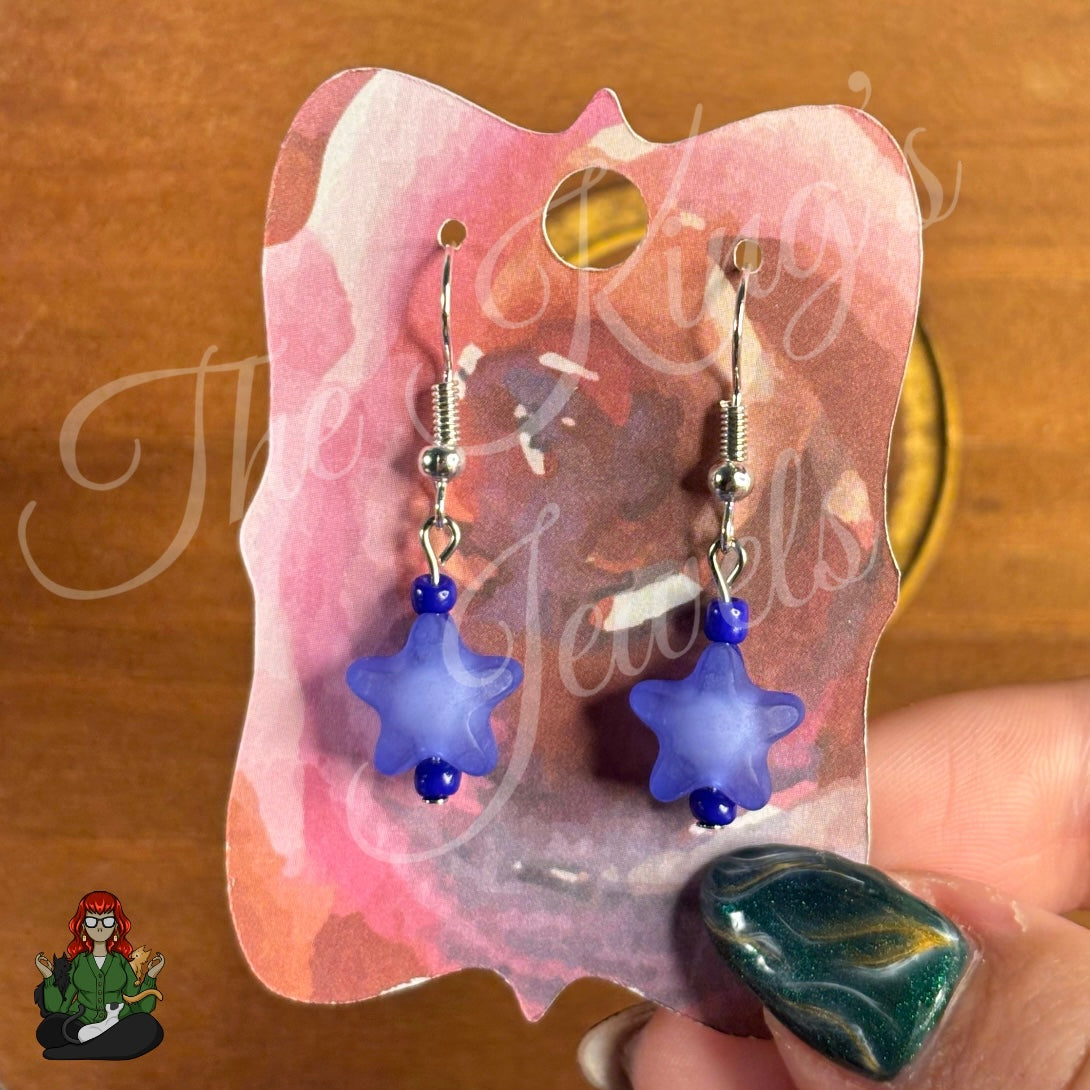 Melissa - Frosted Star Kids Earrings!