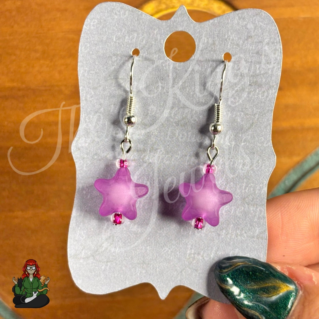 Melissa - Frosted Star Kids Earrings!
