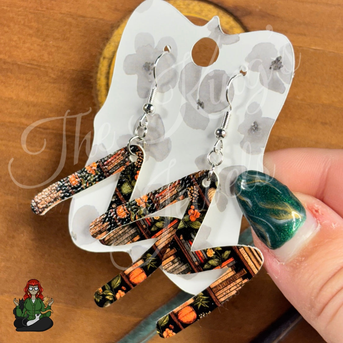 Nichole - 'M' Book Lover Faux Leather Earrings!