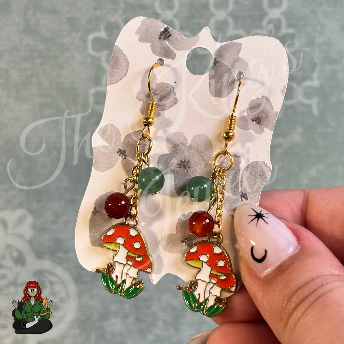 Gladys - Boho Earthy Mushroom Earrings!