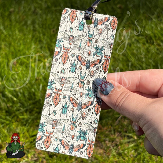 Shannon - Beetles & Moth Faux Leather Bookmarks!