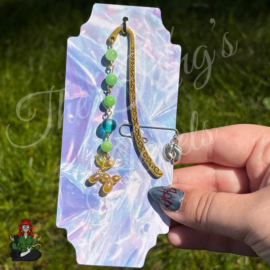 GwennaBelle - Balloon Animal & Green Glass Bead Bookmark!