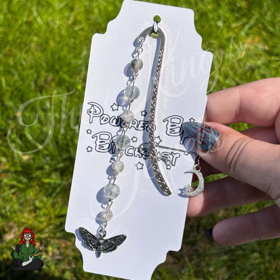 GwennaBelle - Lunar Moth Agate Bead Bookmark!