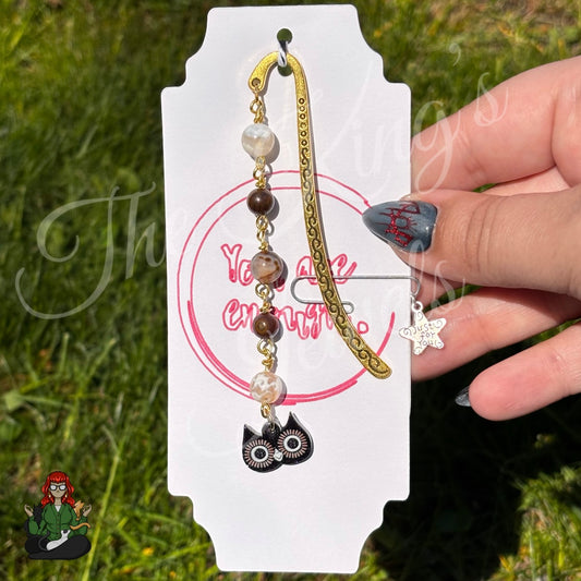 GwennaBelle - Tigers Eye & Agate Owl Bookmark!