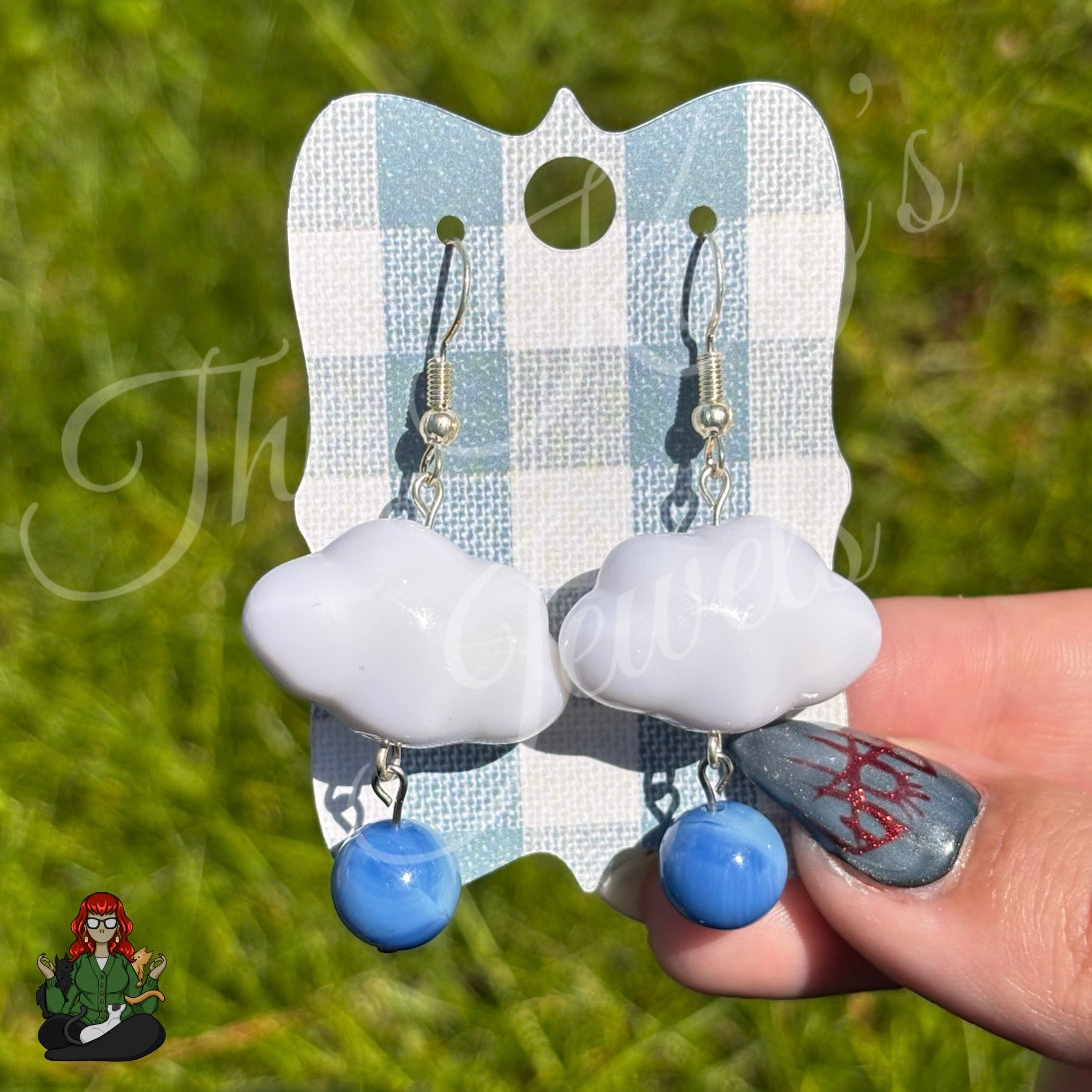 Katie - Feelin' Blue Cloud Earrings!