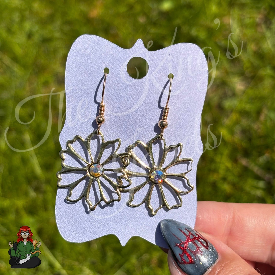 LeonaRae - Floral Rhinestone Earrings!