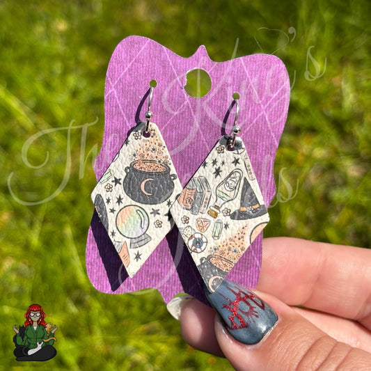 Belle - Witch's Brew Faux Leather Earrings!