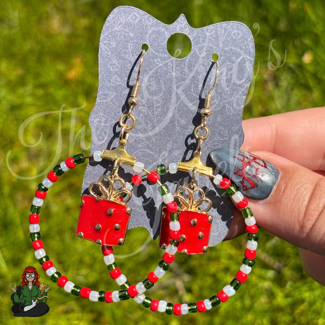 Riona - Gift Box Beaded Hoop Earrings!