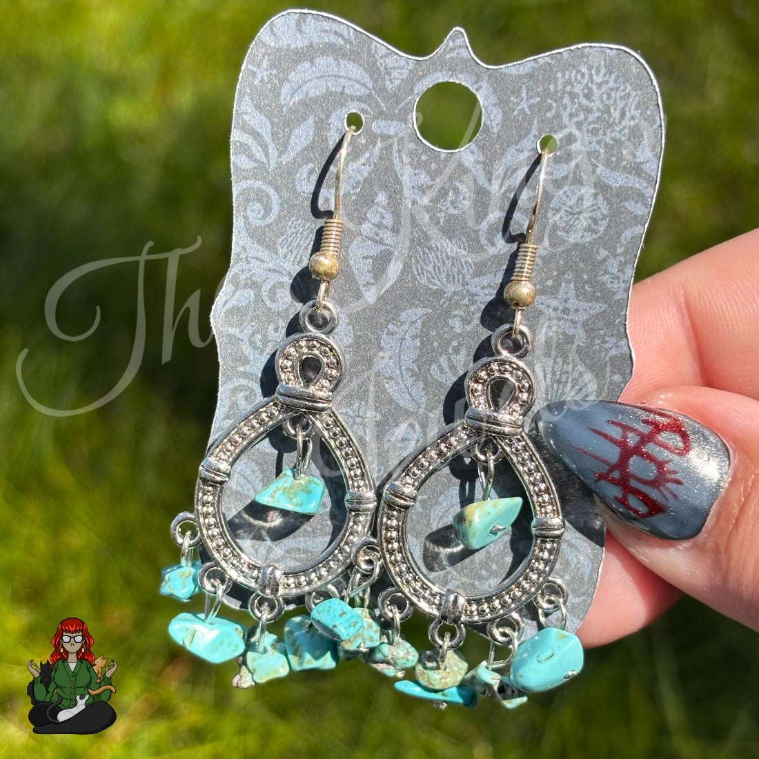 Freya - Western Turquoise Chandelier Earrings!
