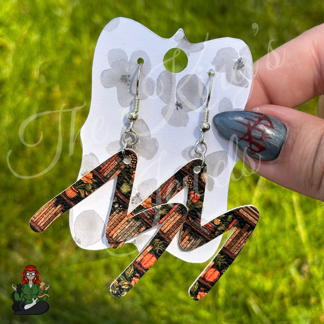 Nichole - 'M' Book Lover Faux Leather Earrings!