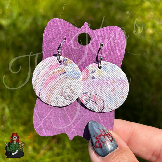 Michelle - Pastel Unicorn Faux Leather Earrings!