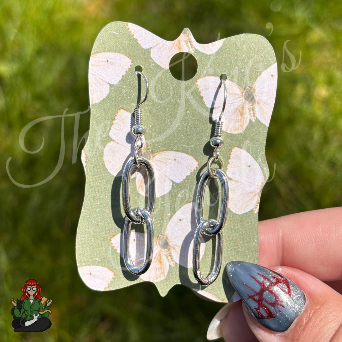 Silver Chain Link Earrings!