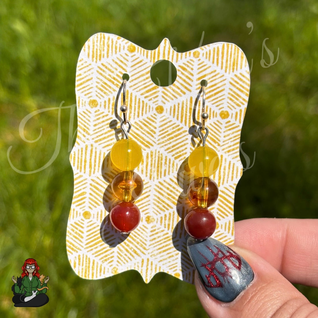 Melissa - Sunset Ombre Glass Bead Earrings!