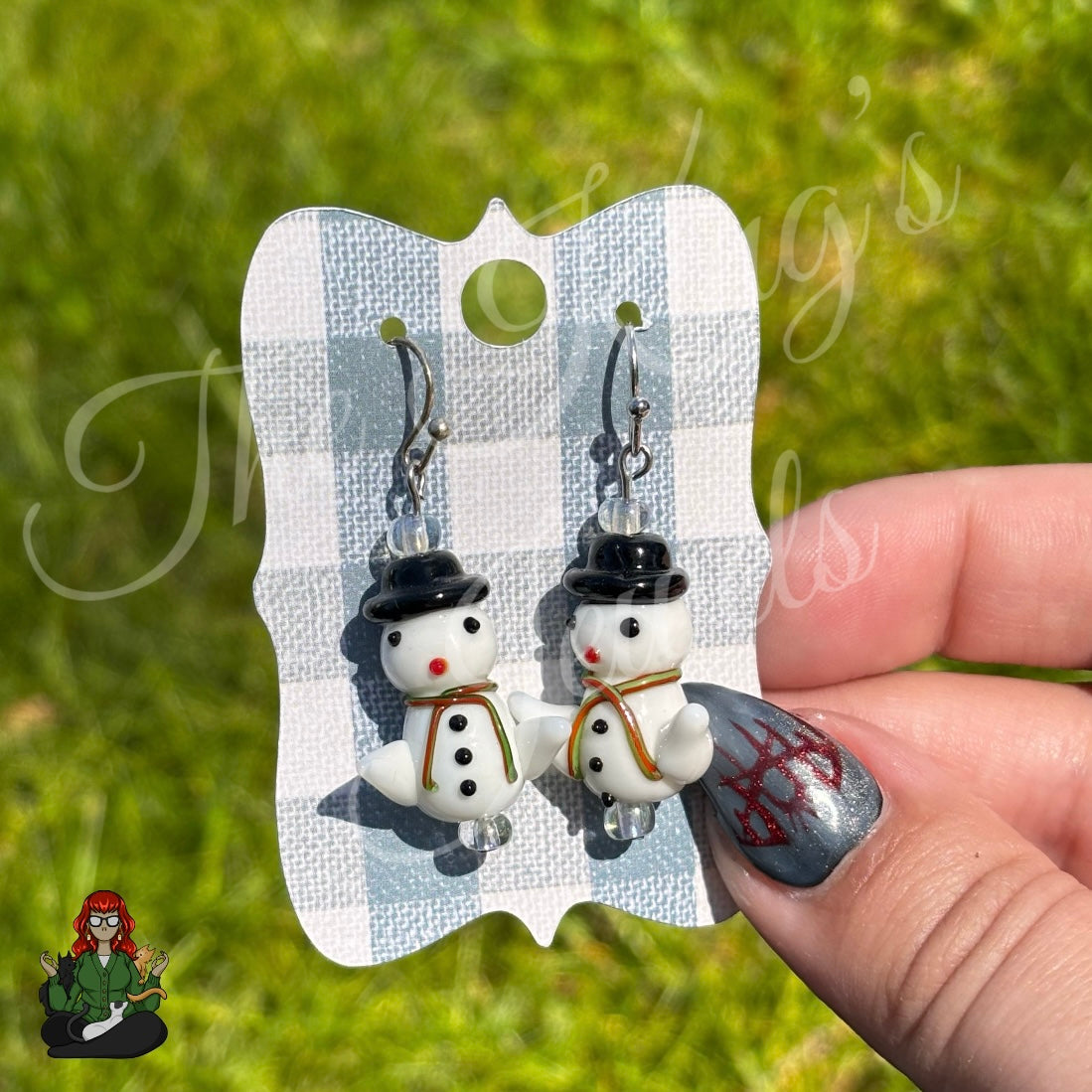 Melissa - Snowman Scarf Charm Earrings!