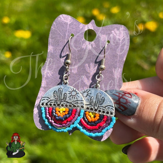 LeonaRae - Desert Cactus Beaded Earrings!
