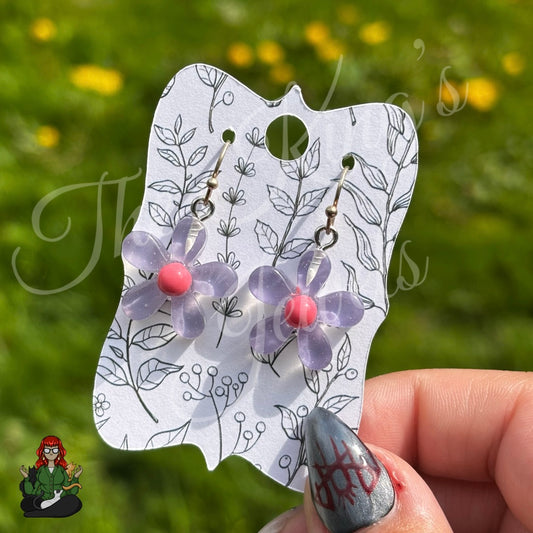 LeonaRae - Purple & Pink Flower Earrings!