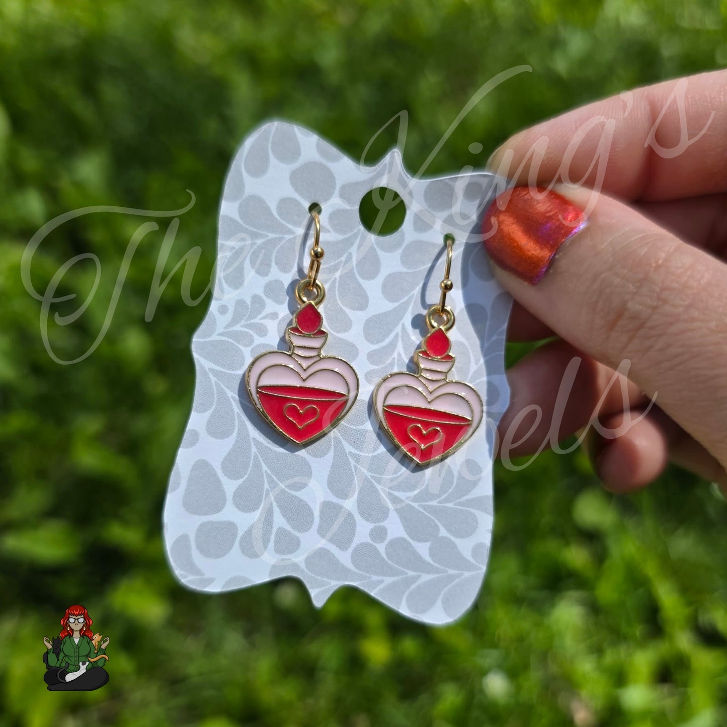 LeonaRae - Love Potion Heart Bottle Earrings!