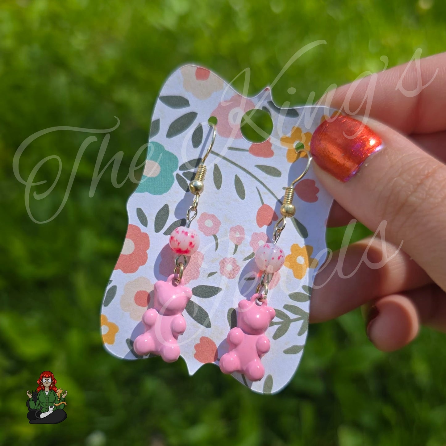 Katie - Pink Gummy Bear Earrings!