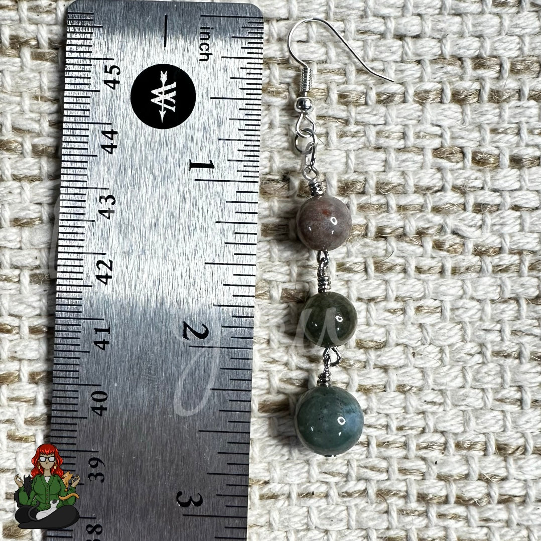 Amelia - Aventurine Beaded Earrings!