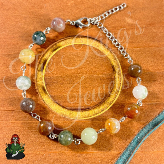 Jessica - Earthy Mixed Agate Bracelet!