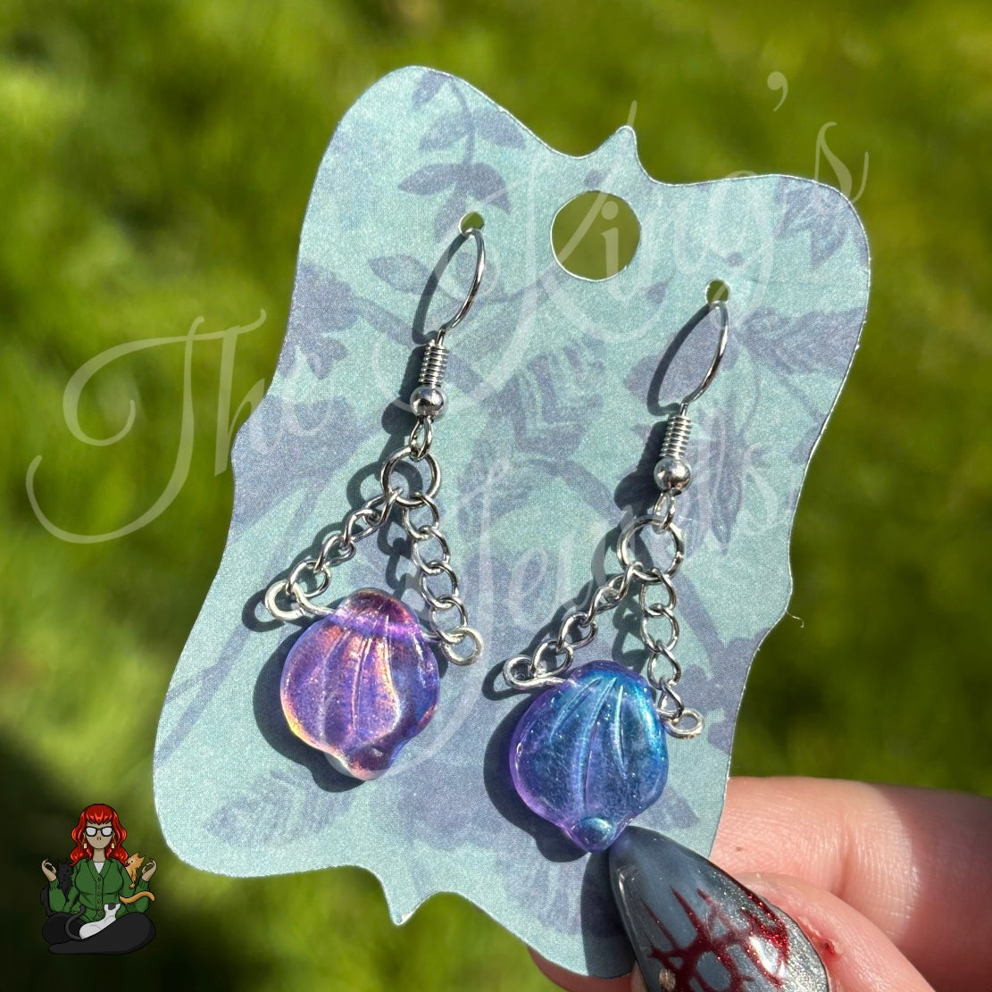 Naomi - Purple Shell Earrings!