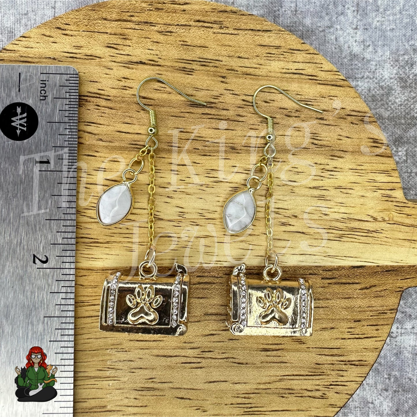 Gladys - Pet Kennel Gold Earrings!