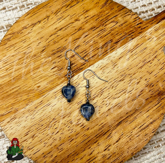 Melissa - Sodalite Heart Earrings!