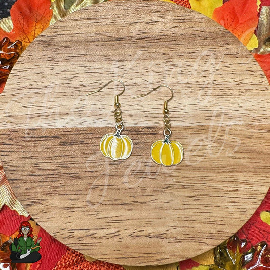 LeonaRae - Yellow Pumpkin Earrings!