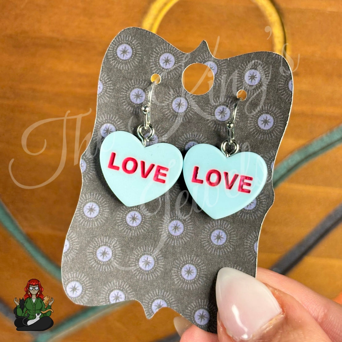 LeonaRae - Love Heart Conversation Charm Earrings!