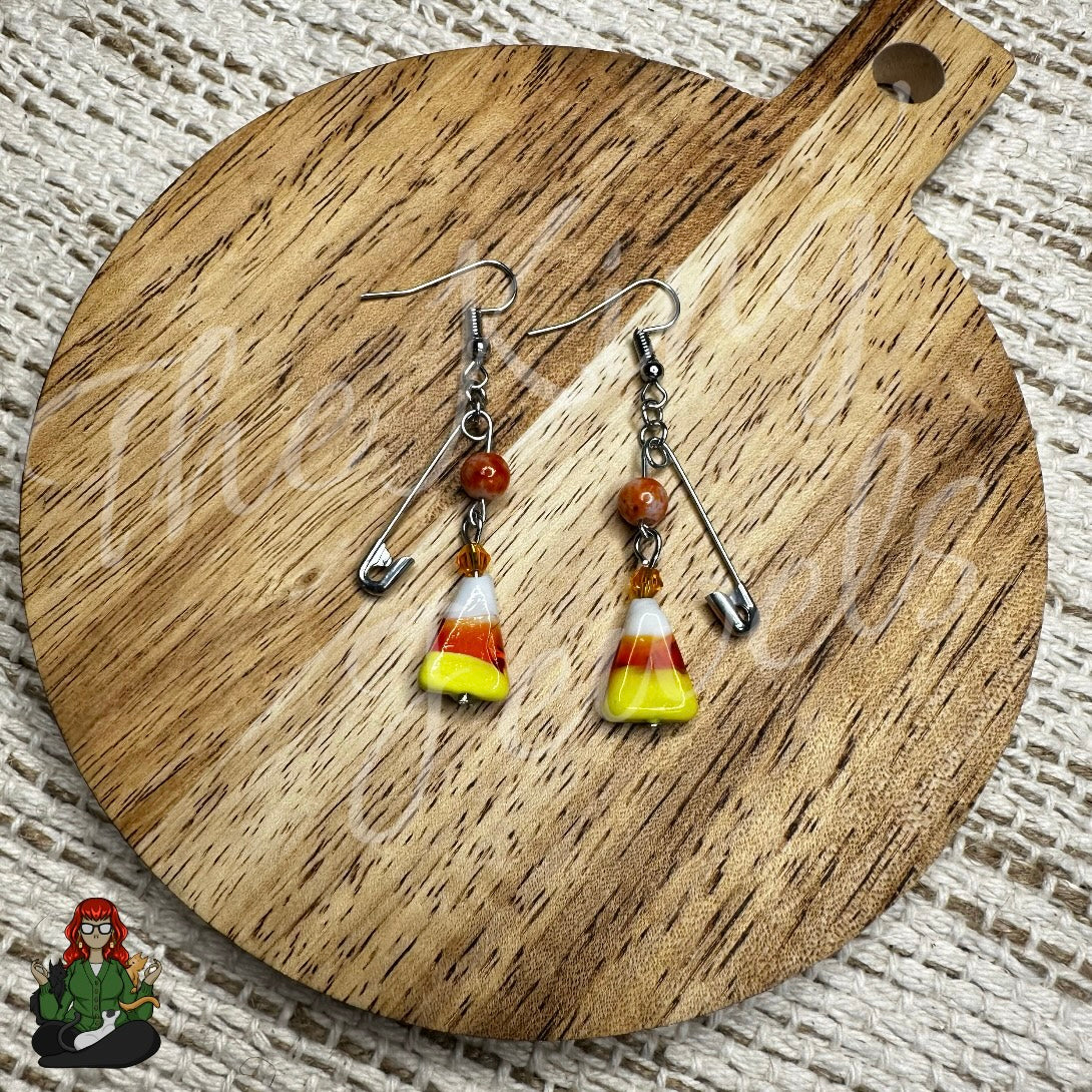 Raven - Candy Corn Earrings!