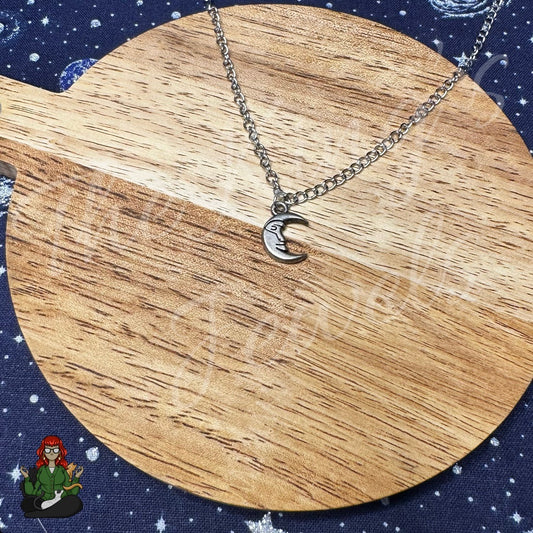 Ella - Simple Man in the Moon Necklace!