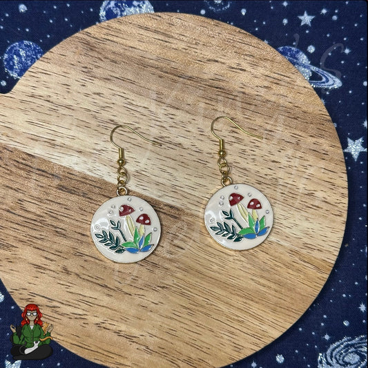 LeonaRae - Cream Mushroom Earrings!