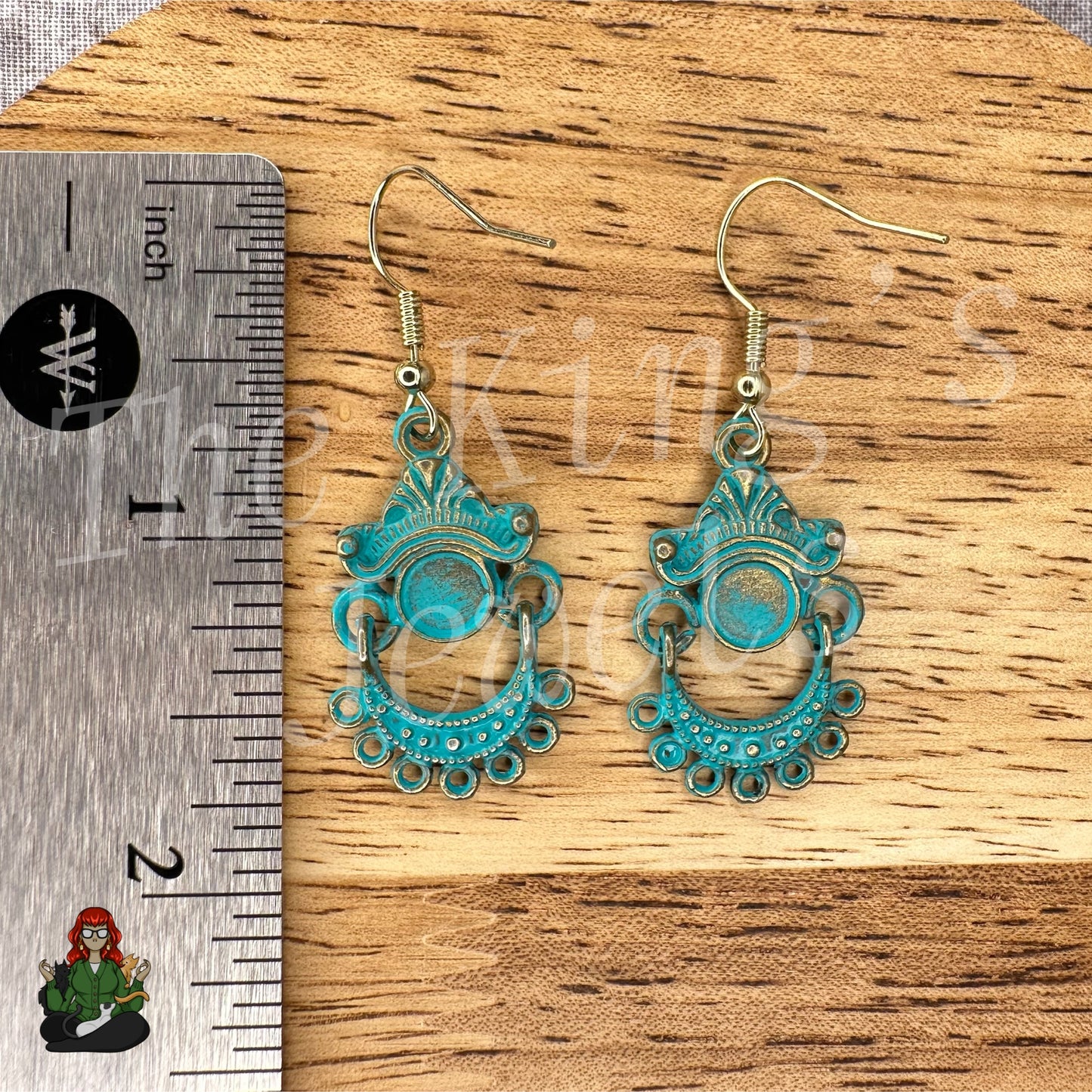 LeonaRae - Worn Look Teal Earrings!