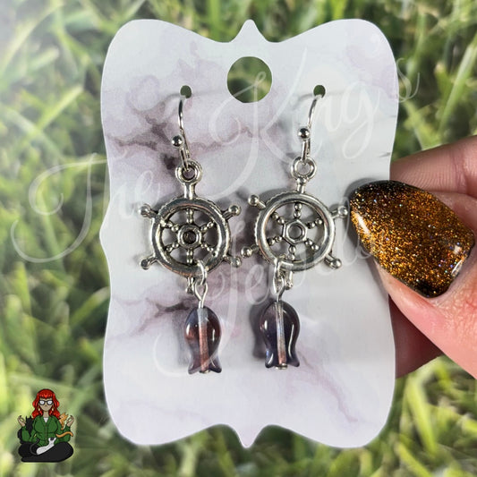 Katie - Helm Silver Charm Earrings!