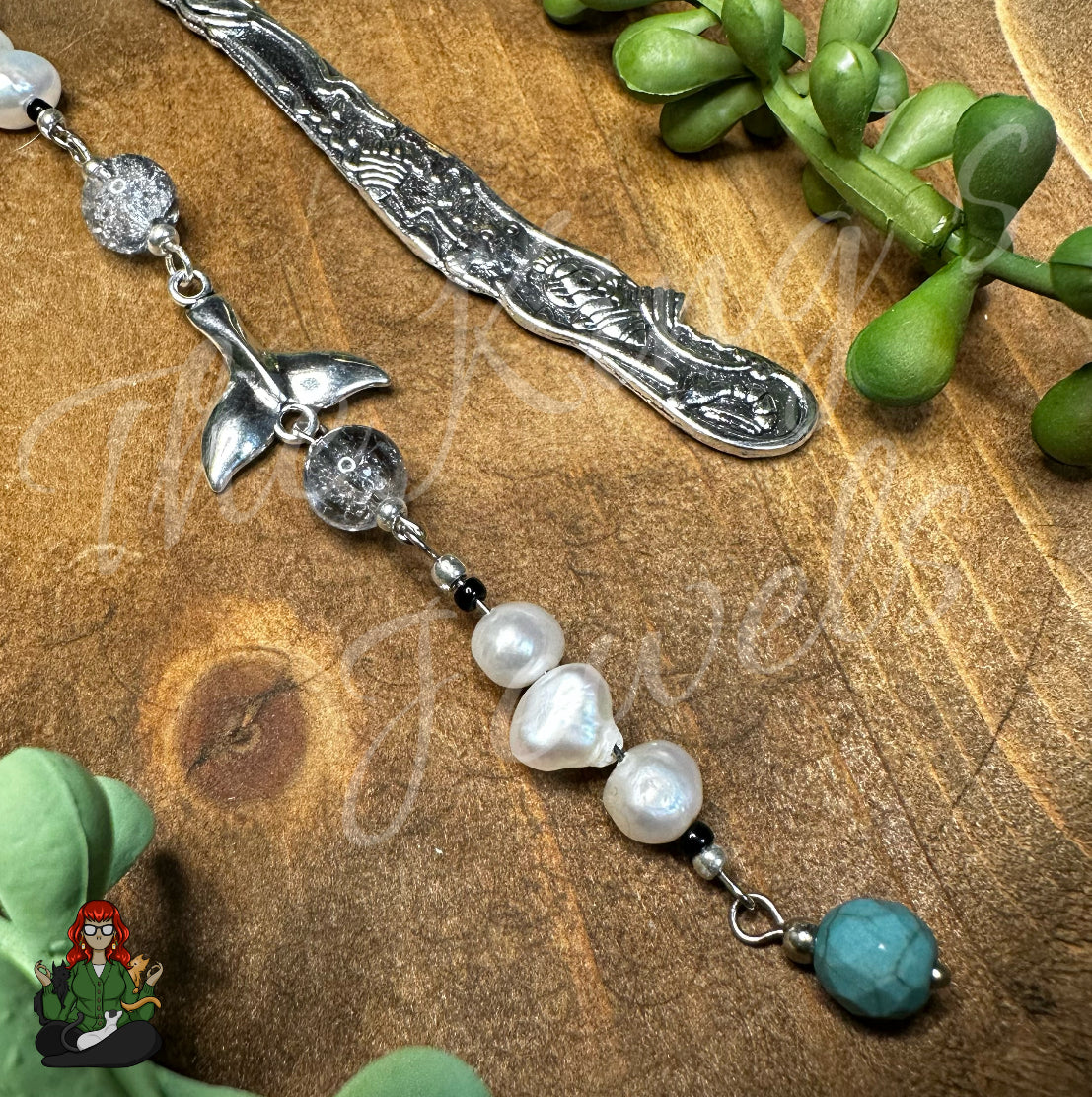 GwennaBelle - Fresh Water Pearl Dolphin Tail Bookmark!