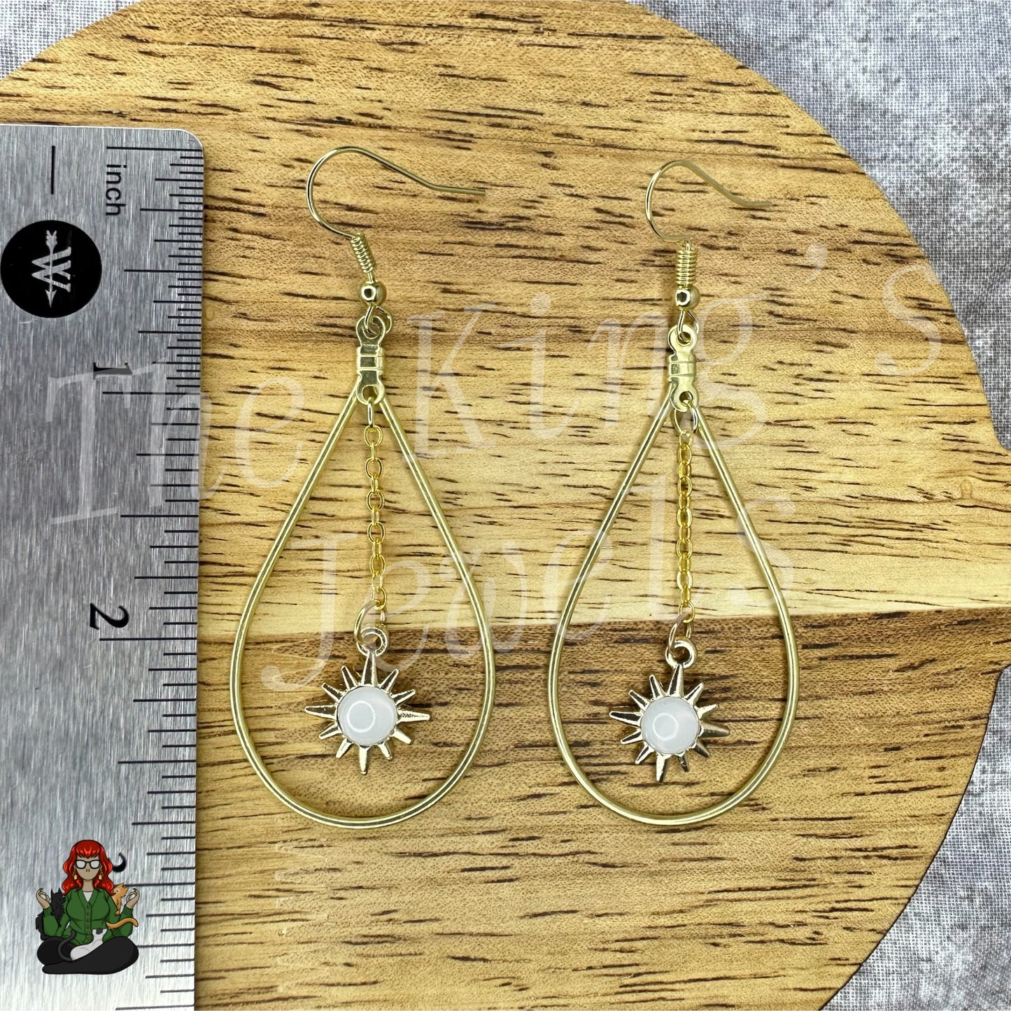 Rose - Teardrop Hoop & Star Earrings!