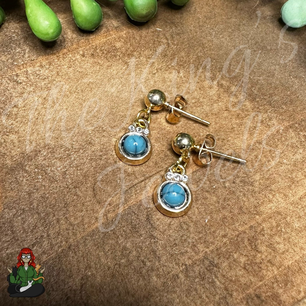 LeonaRae - Dainty Turquoise Stud Earrings!