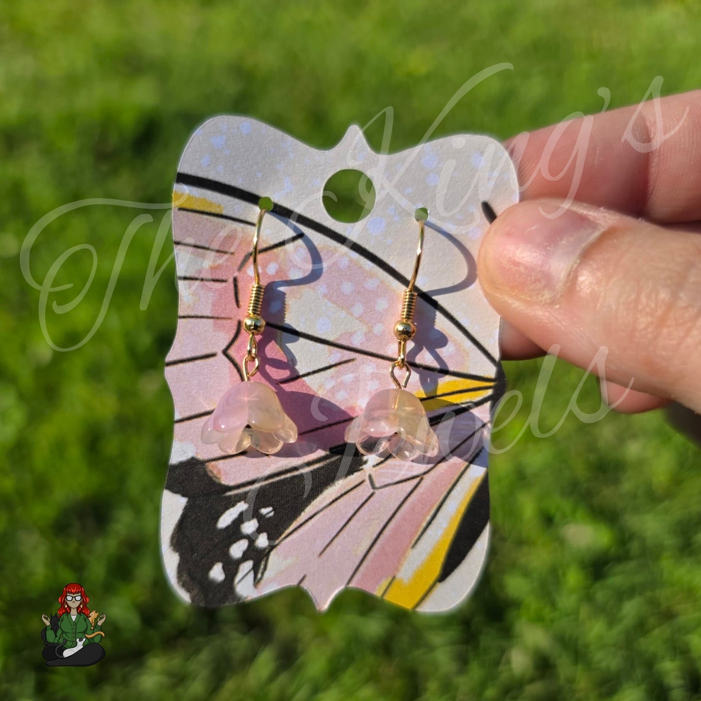 Shirley - Pastel Pink & Yellow Dainty Lily of the Valley Flower Earrings!