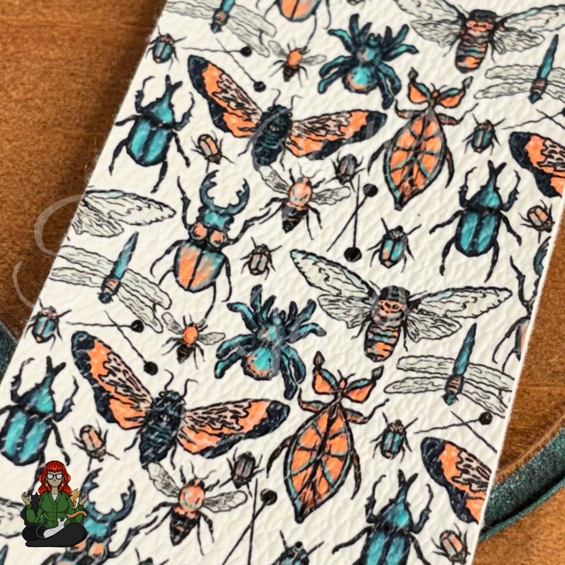 Shannon - Beetles & Moth Faux Leather Bookmarks!