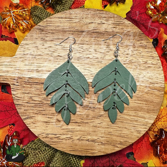 Green Leaf Earrings!