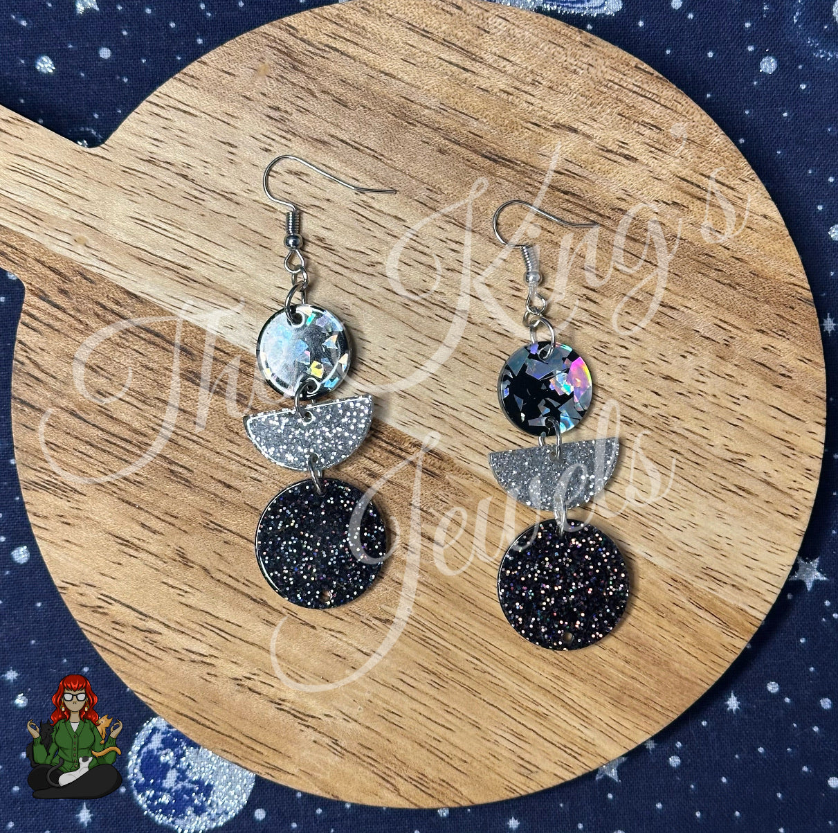 Amelia - Sparkly & Black Earrings!