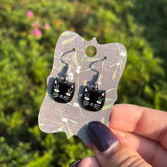 Katie - Black Cat Kids Earrings!